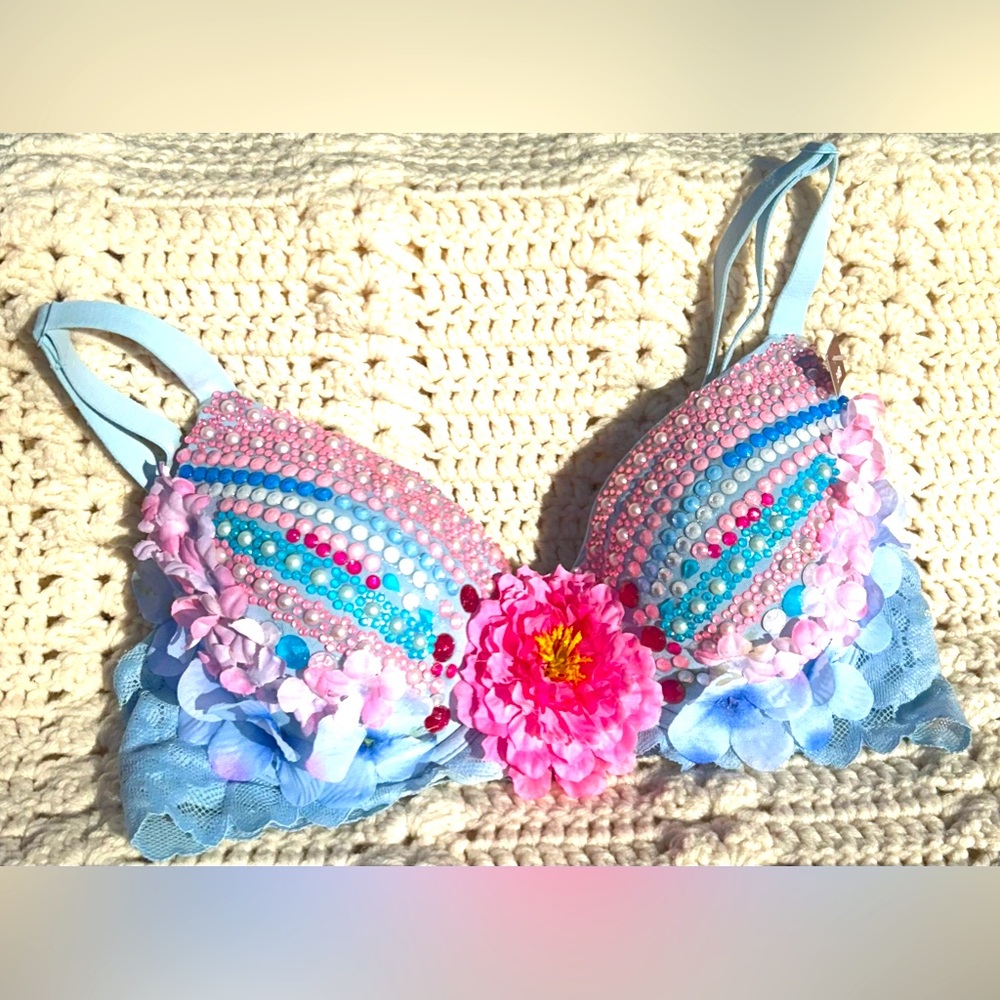 Rave Bra/Bedazzled Bra 34B